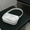 Diese Borse a tracolla Borsa da donna con manico superiore Borsa a tracolla con patta ascellare in pelle di marca di design a metà tondo