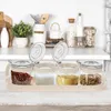 Lagringsflaskor kryddor containrar hushåll härlig kryddor terrarium kryddor containrar går lock salt bänkskiva skrivbord