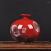 Vases Jingdezhen High-grade Ceramics Color Glaze Vase Art Red Classic Modern Home Furnishing Decorated Living Room Decoration