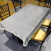 Tovaglia Tovaglie di lino in cotone Rettangolo di copertura lavabile Per decorazioni Feste Decorazioni da tavolo Sala da pranzo
