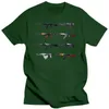 Men's T Shirts 2023 Fashion Cotton Slim Fit Top Russian Vintage Gun Kalashnikov Tryckt Vita män T-shirt Skjorta Design
