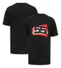 2023 F1 Camiseta Fórmula 1 Red Team Racing Camisetas Driver Fãs Moda Casual Camiseta de manga curta Camiseta esportiva de verão Camiseta