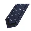 Bow Ties 2023 Men's Navy Blue 6CM Tie Autobike Print For Men Business Suit Work Neck High Quality Fashion Formal Necktie