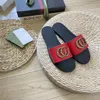 مصمم مزدوج G Slides Women Sandal Slippers Rattan Platform Platfor