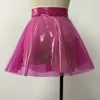 Saias Sexy Clear PVC Mulheres saia saias super mini mini saias fetiche fetiche plástico pólo erótico dance clubwear sissy saias 7xl 230516