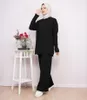 民族服イスラム教徒のファッションレディースウールワイドレッグパンツスーツ中東の女性ムスルマンアンサンブルヨーロッパキマー