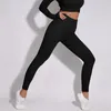Pantalon actif Leggings côtelés femmes sans couture Yoga collants de sport femme taille haute rayure Fitness Legging Gym entraînement Legins femme