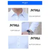 Camisas de vestir para hombres Browon talla M-8XL Men Camisas de vestir de manga larga Reloj Down Collar Color sólido Trabajo de negocios Camisa delgada Fit Anti-Wrinkle Men Clot