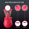 Sex Toy Massager Licklip Rose Vibrator with Sucking Cup 7 Modes Licking 3 Suction g Spot Clitoris Nipple Stimulator Toys for Women