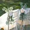 Flores decorativas Casamento Decoração de Decoração Artigo Artificial para Cadeira de Cerimônia Floral