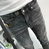 Herr jeans vår sommar mager män stretch streetwear 90 -tal rippade cowboy tight kläder lyx koreanska smala byxor