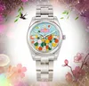 Pardesigner Mens Womens Watch 41mm 36mm 31mm Oyster Perpetual Motion Clock Automatisk mekanisk rörelse 904L Rostfritt stål Remblommor Skeletonklockor