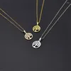 Pendant Necklaces Europe And The United States Stainless Steel Circular Hollow Out Wishing Tree Necklace Wisdom Ornaments