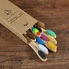 Toothbrush 10PCS Colorful Natural Bamboo Tooth Brush Set Soft Bristle Charcoal Teeth Eco es Dental Oral Care 230517