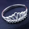 Cluster Rings 1PCS Real Pure Platinum 950 Ring Women Imperial Crown Pt950 US Size 6-9