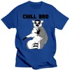 Heren t shirts chill bro lemur tops tee shirt universitaire volwassen katoenen maten madagascar koning Julien dieren t-shirt losse maat