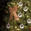 Julekorationer 1pc älg docka trä hängen ornament diy trä hantverk xmas träd haning prydnad navidad fest dekoration barn gåva