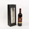 Vente en gros Party Favor Nouveau sac à vin en papier avec fenêtre Portable cadeau rouge sac à main cadeaux emballage S50