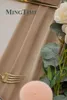 Ładownik stołowy jasnobrązowy stół Sheer szyfonowy luksusowy solidny rustykalny boho weselny przyjęcie ślubne prysznic urodzinowy