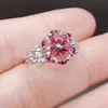 С боковыми камнями Cincin Perak Garnet Alami 100 untuk Pesta 7 Buah 3mm 5mm Grade Vvs Batu Kelahiran Januari 230517