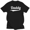 T-shirt da uomo Papà Slogan Camicia Logo Step Baby Father Christmas Birthday Gift Dad Top