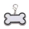 Sublimatie Keychain Party Favor Pet Dog ID Tag Diy Foto Warmteoverdracht Leuke botvormige sleutelhangers