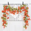 Decoratieve bloemen 2m zijde roos kunstmatige wijnstok 69pcs diy slinger nep bloem thuiskamer decor muur hangende planten bruiloft decoratie