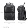 Rucksack Große Kapazität Laptop Rucksack Männer Casual Mode Taschen Für Männer Retro Zipper PU Leder Rucksäcke Männliche Reise Wasserdichte Tasche mann J230517