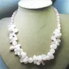 Choker 1pc Collier pour femmes Amethyst Rose Quartz Matériau 50 cm Longueur pour les fils noués de la fête