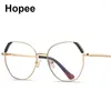 Sunglasses Frames Fashion Computer Glasses Female Oval Metal Women's Eyeglass UV 400 Protection Eyewear Regular Anti Blue Light