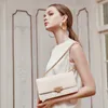 Kvällspåsar bafelli handväska kvinnors mode axel allmatching minimalistisk kedjeväska handväska avslappnad mångsidig stilfullt lyxmärke 230516