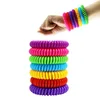 Braccialetti di controllo dei parassiti del braccialetto repellente per le zanzare Braccialetti di protezione da insetto Campo impermeabile a spirale da polso a spirale esterno 8 colori