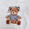 23ss child tshirt toddler tee kid designer t shirt boys girls Round neck Pure cotton Bear letter logo printing Short sleeve t-shirt High quality kids clothes a1