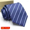 Bow Ties Men Fashion 8cm Arrow Jacquard Neck Tie Stripes Print Business Suf Formal Groom Wedding Shirt Clothing Accessories