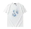 2023 NYA MENS T-shirt Designer toppar Spring Tshirt Ultra-Loose Tees Summer Sports Printing Round Collar Black White Color Letters Kort ärm