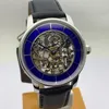 Polshorloges origineel Beijing mechanisch horloge voor mannen zilveren body emaille dial handleiding wikkeling 40 mm volledig skelet saffier polshorloge relogio