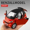 Diecast-Modellauto 1/32 Simulationsauto Smart Alloy Metal Diecast Vehicle Toy Car Model Metal Kids Gift Car Toys For Children 230517