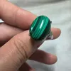 Band Rings 1Pcs/Lot Natural malhite ring Green Gem Jewelry s925 Silver Inlaid femme alianas namoro joyeria plata ringen anillos pareja J230517