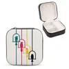 Bolsas de jóias CHIME na caixa de armazenamento CMYK Caixas de caixa de viagem portátil de couro PU