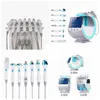 Ice Blue Hydro 산소 Dermabrasion Machine Exfoliating Facial Treatment Hyderradermabrasion Mask LED PDT 요법 Hydrodermabrasion 6 in 1 뷰티 머신