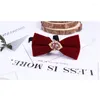 Bow Ties Czerwony Velvet Tie garnitury męskie sukienki Wysokiej klasy British Business Bankiet Bowtie Men Men Akcesoria ślubne Prezenty