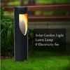 Solbelysning LED Garden Lawn Lamp Outdoor Landscape Decor Simplicity 8cm Pollards Lätt vattentäta gårdslampor