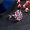 Band Rings Trendy Ring 925 Silver Jewelry cessories for Women Wedding Party Heart Shape Zircon Gemstones Finger Rings Wholesale size 6-10 J230517