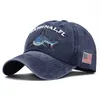 Boll Caps Ny ankomst män kvinnor baseball cap usa flagga shark broderi sol visor snapback hip hop bomull sport sommar pappa hattar ep0465 aa220517