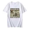 Men S T Shirty Kaus Gambar Radiohead Untuk Pria Kasual Retro Atasan Lengan Pendek Katun 100 Musim Panas Streetwear Batu Pakaian Y2K 230517