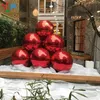 Gümüş Reklam Aynası Balon Şişirilebilir PVC Noel Dekorasyonu için Noel Yansıtıcı Ayna Topları