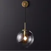 Vägglampor vintage retro Simple Loft Metal Glass Ball E27 Lamp för sovrummet vardagsrummet vardagsrum