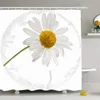 Duschgardiner gardin set med krokar 66x72 Artist Freshness Flowers Digital On Garden Målning Single Ornament Chamomile Beauty Flower