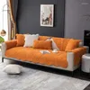 Stol täcker soffa 1 2 3 4 -sits L Formtäckning av slipcovers för vardagsrum Chenille handduk Universal Anti Slip Seasons