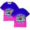 Camisetas masculinas 2023 3d Impressão rumbleverver serve masculino Mulheres unissex tops Prind Prind Kids Summer Summer T-shirt Casual meninos garotas de hip hop desenho animado